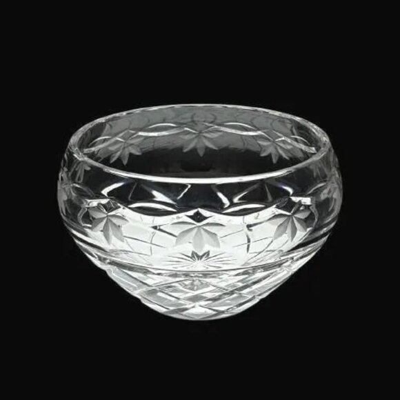 Vintage Sullivans Czech Rep Hand Made PBO 24% Cut Crystal Bowl 5" - Picture 3 of 6